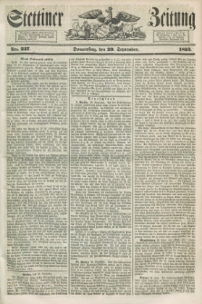 Stettiner Zeitung. 1853, No. 227 (29 September)