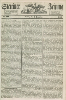 Stettiner Zeitung. 1853, No. 284 (5 Dezember) + dod.