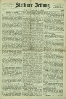 Stettiner Zeitung. 1867, № 215 (9 Mai) - Morgenblatt