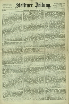 Stettiner Zeitung. 1867, № 370 (10 August) - Abendblatt