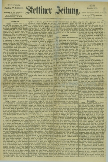 Stettiner Zeitung. 1878, № 422 (10 September) - Abend-Ausgabe