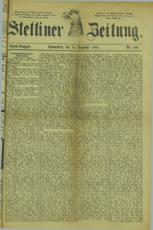 Stettiner Zeitung. 1878, Nr. 586 (14 Dezember) - Abend-Ausgabe