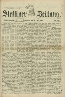 Stettiner Zeitung. 1880, Nr. 353 (31 Juli) - Morgen-Ausgabe