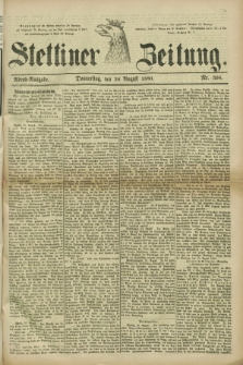 Stettiner Zeitung. 1880, Nr. 398 (26 August) - Abend-Ausgabe