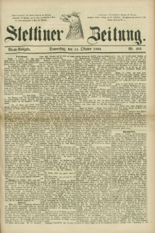 Stettiner Zeitung. 1880, Nr. 482 (14 Oktober) - Abend-Ausgabe