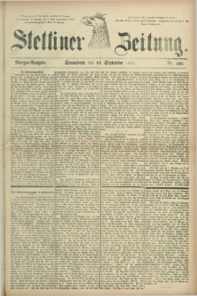 Stettiner Zeitung. 1881, Nr. 420 (10 September) - Morgen-Ausgabe