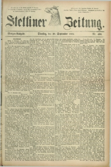 Stettiner Zeitung. 1881, Nr. 436 (20 September) - Morgen-Ausgabe