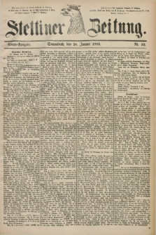 Stettiner Zeitung. 1883, Nr. 33 (20 Januar) - Abend-Ausgabe