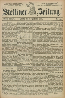 Stettiner Zeitung. 1883, Nr. 446 (25 September) - Morgen-Ausgabe