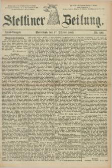 Stettiner Zeitung. 1883, Nr. 503 (27 Oktober) - Abend-Ausgabe