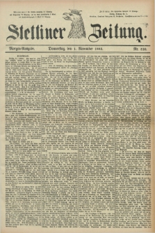 Stettiner Zeitung. 1883, Nr. 510 (1 November) - Morgen-Ausgabe