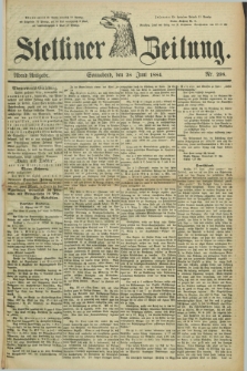 Stettiner Zeitung. 1884, Nr. 298 (28 Juni) - Abend-Ausgabe