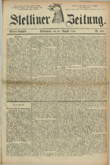 Stettiner Zeitung. 1884, Nr. 393 (23 August) - Morgen-Ausgabe