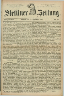 Stettiner Zeitung. 1884, Nr. 434 (17 September) - Morgen-Ausgabe