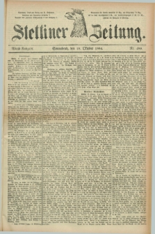 Stettiner Zeitung. 1884, Nr. 489 (18 Oktober) - Abend-Ausgabe