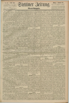 Stettiner Zeitung. 1889, Nr. 407 (2 November) - Abend-Ausgabe