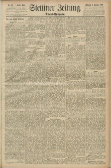 Stettiner Zeitung. 1889, Nr. 409 (4 November) - Abend-Ausgabe
