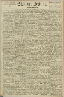 Stettiner Zeitung. 1890, Nr. 428 (13 September) - Abend-Ausgabe