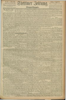 Stettiner Zeitung. 1891, Nr. 367 (9 August) - Morgen-Ausgabe