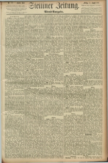 Stettiner Zeitung. 1891, Nr. 376 (14 August) - Abend-Ausgabe