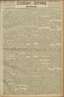Stettiner Zeitung. 1891, Nr. 418 (8 September) - Abend-Ausgabe