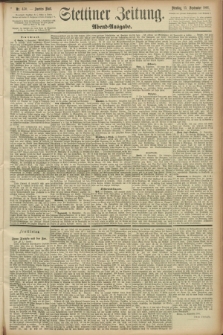 Stettiner Zeitung. 1891, Nr. 430 (15 September) - Abend-Ausgabe