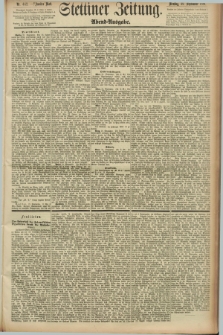 Stettiner Zeitung. 1891, Nr. 442 (22 September) - Abend-Ausgabe