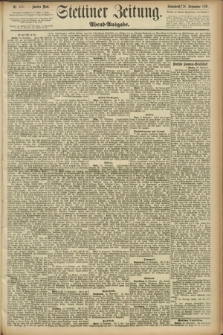 Stettiner Zeitung. 1891, Nr. 450 (26 September) - Abend-Ausgabe