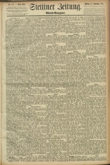 Stettiner Zeitung. 1891, Nr. 452 (28 September) - Abend-Ausgabe