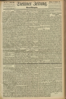 Stettiner Zeitung. 1891, Nr. 454 (29 September) - Abend-Ausgabe
