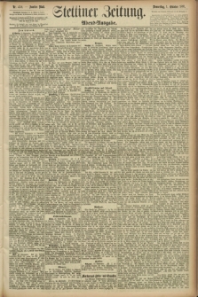 Stettiner Zeitung. 1891, Nr. 458 (1 Oktober) - Abend-Ausgabe