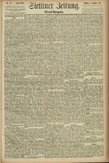 Stettiner Zeitung. 1891, Nr. 478 (13 Oktober) - Abend-Ausgabe