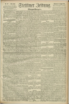 Stettiner Zeitung. 1892, Nr. 387 (20 August) - Morgen-Ausgabe