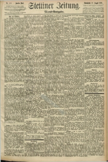 Stettiner Zeitung. 1892, Nr. 400 (27 August) - Abend-Ausgabe