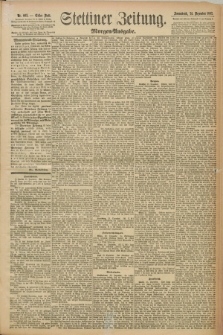 Stettiner Zeitung. 1892, Nr. 603 (24 Dezember) - Morgen-Ausgabe