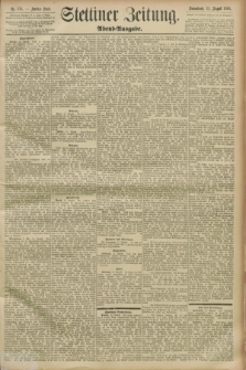 Stettiner Zeitung. 1893, Nr. 376 (12 August) - Abend-Ausgabe