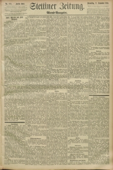 Stettiner Zeitung. 1893, Nr. 444 (21 September) - Abend-Ausgabe