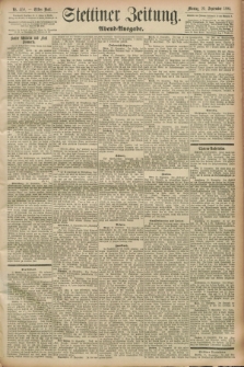 Stettiner Zeitung. 1893, Nr. 450 (25 September) - Abend-Ausgabe
