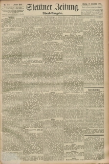 Stettiner Zeitung. 1893, Nr. 452 (26 September) - Abend-Ausgabe