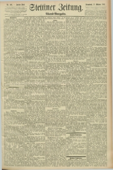 Stettiner Zeitung. 1893, Nr. 496 (21 Oktober) - Abend-Ausgabe