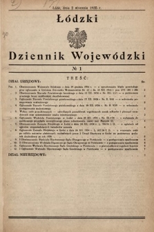 Łódzki Dziennik Wojewódzki. 1935, nr 1