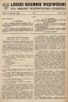 Łódzki Dziennik Wojewódzki. 1950, nr 2