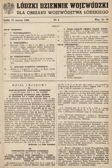 Łódzki Dziennik Wojewódzki. 1950, nr 6
