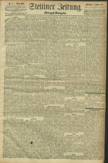 Stettiner Zeitung. 1897, Nr. 7 (6 Januar) - Morgen-Ausgabe