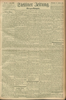 Stettiner Zeitung. 1897, Nr. 85 (20 Februar) - Morgen-Ausgabe