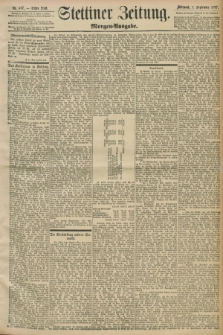 Stettiner Zeitung. 1897, Nr. 407 (1 September) - Morgen-Ausgabe
