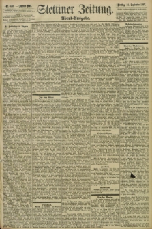 Stettiner Zeitung. 1897, Nr. 430 (14 September) - Abend-Ausgabe