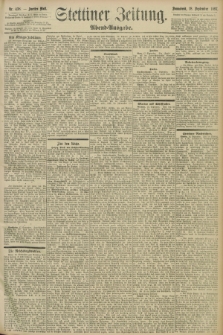 Stettiner Zeitung. 1897, Nr. 438 (18 September) - Abend-Ausgabe
