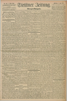 Stettiner Zeitung. 1898, Nr. 249 (1 Juni) - Morgen-Ausgabe