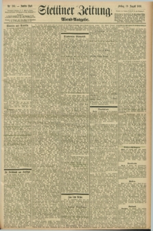 Stettiner Zeitung. 1898, Nr. 386 (19 August) - Abend-Ausgabe
